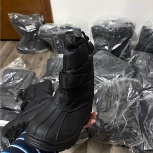 Black Kids Snow Boots